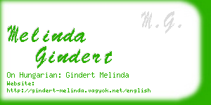 melinda gindert business card